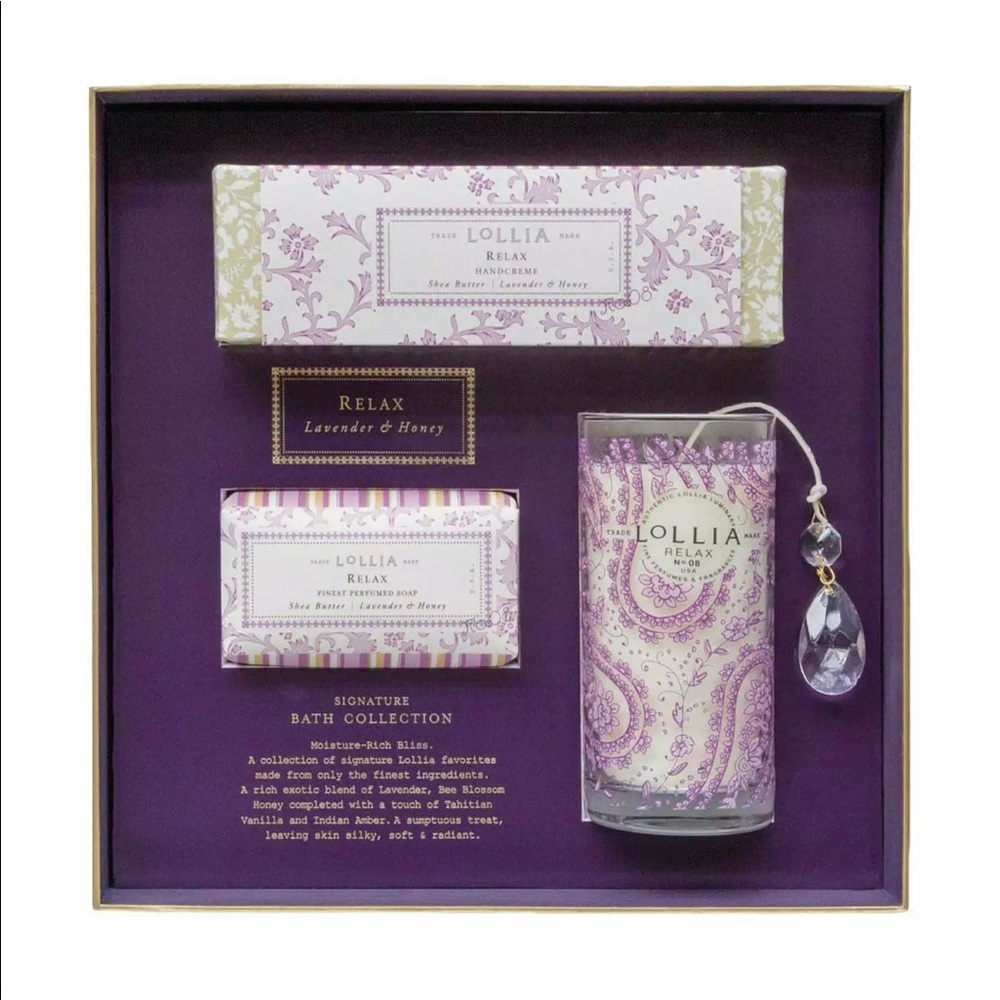 Lollia Lavender Honey Lotion, Soap, Candle GiftSet